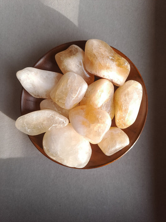 Citrien kwarts verhitte amethist