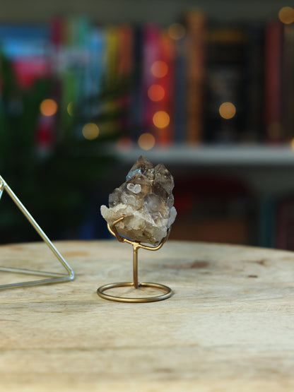 Elestial Smokey kwarts op standaard
Unieke Elestial Smokey Kwarts op standaard — diepe transformatie & bescherming in één.